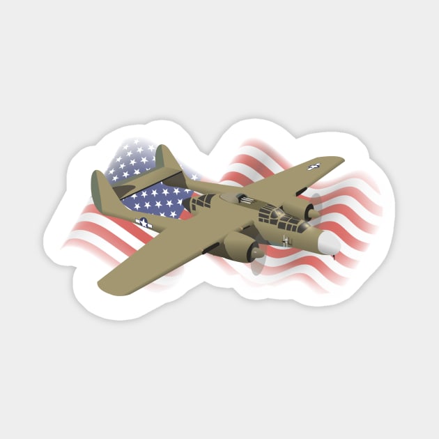 P-61 Black Widow American WW2 Airplane Sticker by NorseTech